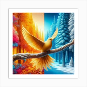 Dove In The Forest Art Print