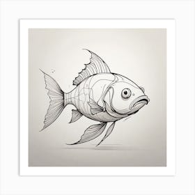 Fish Picasso style Art Print