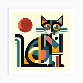 Abstract Cat 4 Art Print