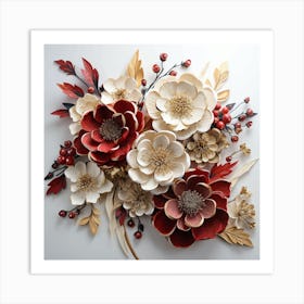 Paper Flowers 1 Art Print