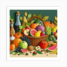 Fruit Basket Art Print