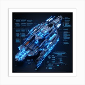 Futuristic Spaceship 1 Art Print