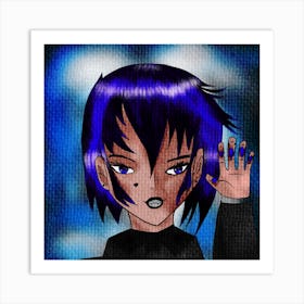 Anime portrait 1 Art Print