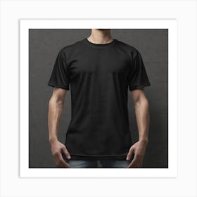 Black T - Shirt 16 Art Print