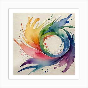 Rainbow Swirl Art Print