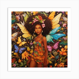 Butterfly Girl 1 Art Print