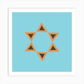 Hamantashs In Star Of David Shape Art Print