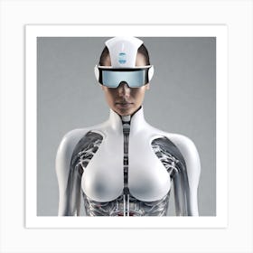 Cyborg Woman Art Print