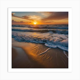 Sunrise At The Beach 1 Art Print