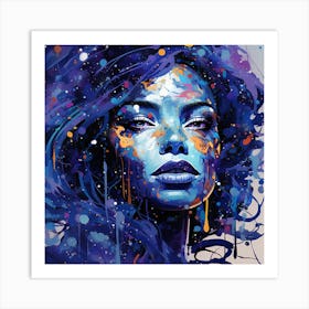 Blue Woman 1 Art Print