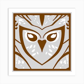 Chic Owl Flat White Coffee Art Print
