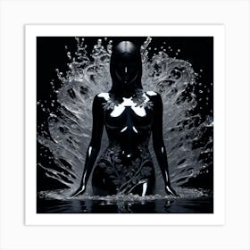 Woman In Water 3 Art Print