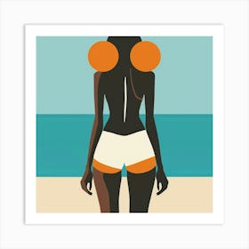 Woman On The Beach 2 Art Print