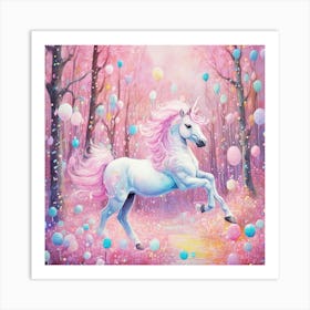 Unicorn In Wonderworld Art Print