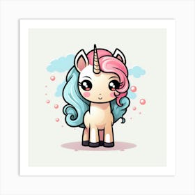 Cute Unicorn 101 Art Print