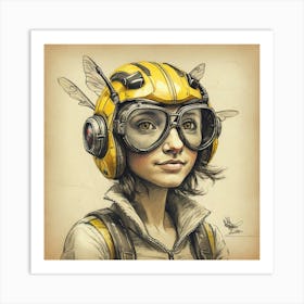 Bee Girl 1 Art Print