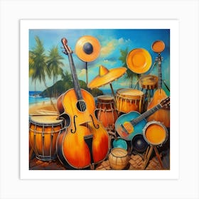 Music On The Beach Art Print