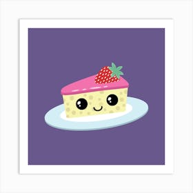 Cute Cheesse Cake Square Art Print