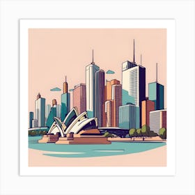 Sydney Skyline Art Print