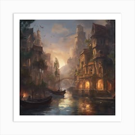 Fantasy City 67 Art Print