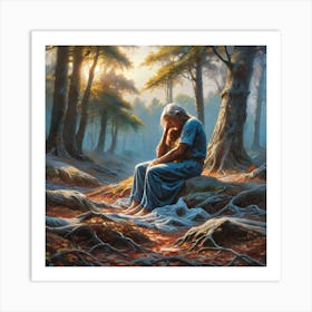 Man In The Woods 3 Art Print