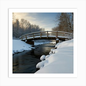 Bridge Over A River Art Print