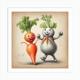 Carrots And Carrots 5 Art Print