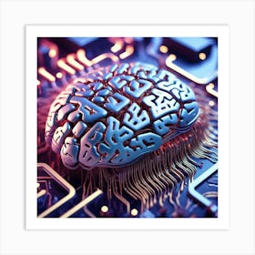 Artificial Intelligence Brain In Close Up 2023 11 04t115404 Art Print