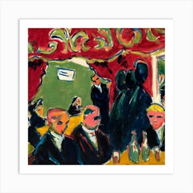 Edvard Munch'S Dinner Party Art Print