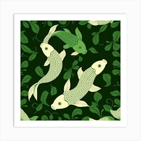 Koi Fish Pattern 7 Art Print