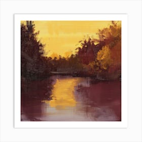 Sunset By The River 3 Art Print