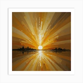 Sunset Over Water Art Print