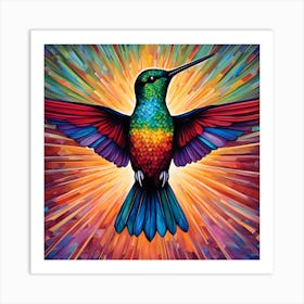 Radiant Hummingbird Art Print