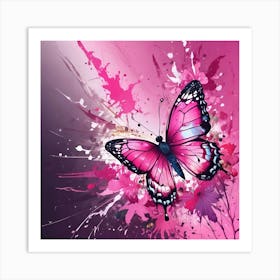 Pink Butterfly 12 Art Print