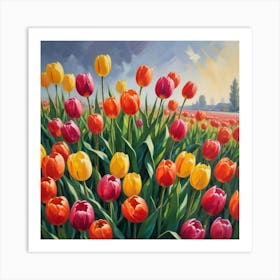 Tulips In Spring Art Print 3 Art Print