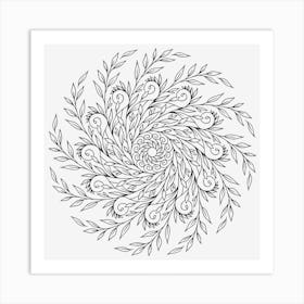 Leaf Mandala 10 Art Print