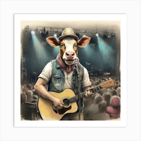 Cow Acoustic Art Print