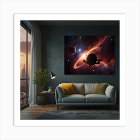 Space Painting Art Print