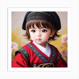 Kawaii anime portrait Haio Art Print