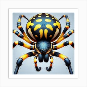 Black And Yellow Spider Art Print