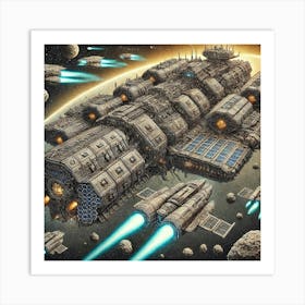 Titanium Fortress Ship Iron Commonwealth Art Print