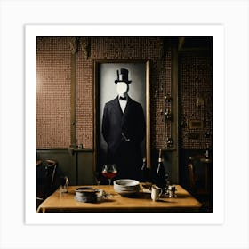 Man In Top Hat 1 Art Print