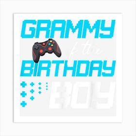 Grammy Of The Birthday Boy Video Gamer Birthday Art Print