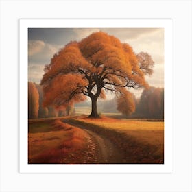 Autumn tree with nice atmosphere 1 Art Print