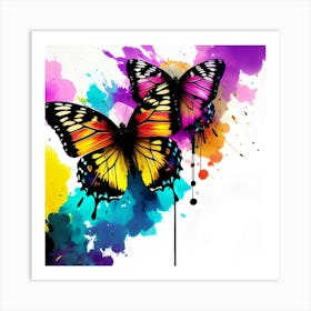 Colorful Butterflies 154 Art Print