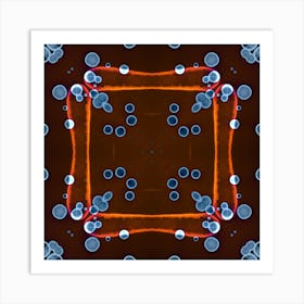 The Pattern Is Orange And Blue Balls Art Print