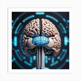 Artificial Intelligence Brain 14 Art Print