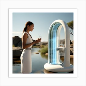 Futuristic Drinking Water Solution Art Print