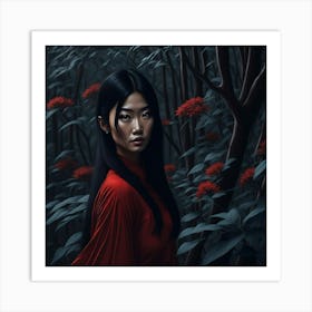 Scarlet Blossom Art Print