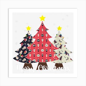 Merry Christmas Tree Lights Ornaments Xmas Pajama Men Women Art Print